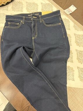 Michael Kors Navy Blue Slim Jeans with Contrast Stitching